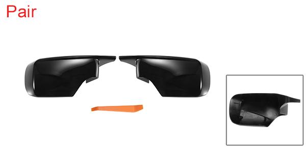 X AUTOHAUX BMWに対応 323i 328i 1999-2000およびBMWに対応 325i 330i 325xi 330xi 01-05用のペアカーリアビュードライバーパッセンジャーサイドミラーカバーキャップの交換品 光沢黒 ミラーガードカバーエクステリアトリムの通販は 5,470円