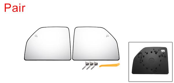 X AUTOHAUX フォードに対応F150 2015-2020用ペアカーリアビュー左右サイドミラーガラス交換品（ヒーター付きホワイトガラス バッキングプレート付き）フォードに対応F250 F350 F450 F550用の通販は 5,531円