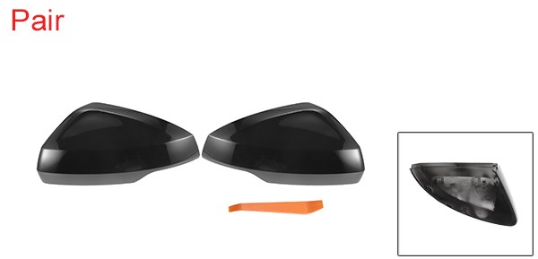 X AUTOHAUX Audiに対応 A1 2018-2023用のペアカーリアビュードライバーパッセンジャーサイドミラーカバーキャップ交換品 グロス黒い ミラーガードカバー 外装装飾トリムの通販は
