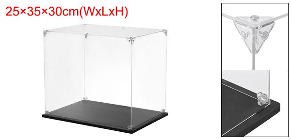 uxcell アクリルディスプレイケース 25x35x30cm クリアディスプレイボックス 組み立て式防塵ディスプレイボックス 収納オーガナイザー コレクタ ブル アクションフィギュア用 7,117円