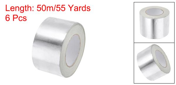 uxcell アルミホイルテープ 2 x 55ヤード シルバー 高温テープ HVAC シール ホット・コールドエアダクトのパッチング 6個セットの通販は