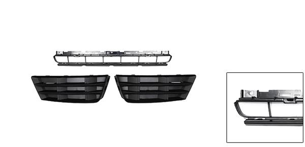 X AUTOHAUX No.8W0807681 フロントロアフードバンパーグリル グリル オーディに対応 A4 B9 2016-2018 フロントロアバンパーキドニーグリル グリル S-Line ホール付き 黒い 1セットの通販は