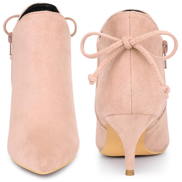 Perphy 女性用ポインテッドトゥボウキトゥンヒールアンクルブーティ ダストピンク 26.5cmの通販は Perphy 女性用ポインテッドトゥボウキトゥンヒールアンクルブーティ ダストピンク 26.5cmの通販は