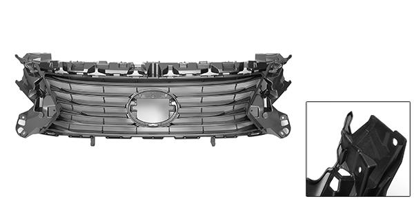 X AUTOHAUX レクサスに対応ES 300h 2016 2017 2018用のフロントアッパーフードバンパーグリルグリル No5311133450 フロントアッパーバンパーキドニーグリルグリルブラックの通販は