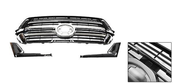 X AUTOHAUX トヨタに対応 ランドクルーザー LC200 2016-2020 用 フロントアッパーバンパーグリル グリル フェイスリフト トヨタに対応 ランドクルーザー LC200 2019 クローム シルバートーンの通販は