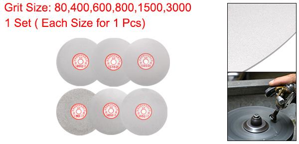 uxcell ダイヤモンドサンディング研削ディスクセット アーバーホール フラットラップホイール研磨ディスク 宝石タイル ガラス 石 金属用 150 mmグリット80/400/600/800/1500/3000 12.7 mm6個の通販は 5,614円