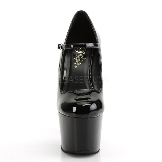 Pleaser(プリーザー) ADORE-787 プラットホームパンプス 厚底パンプス エナメル黒 ゴスロリ コスプレ◆取り寄せ