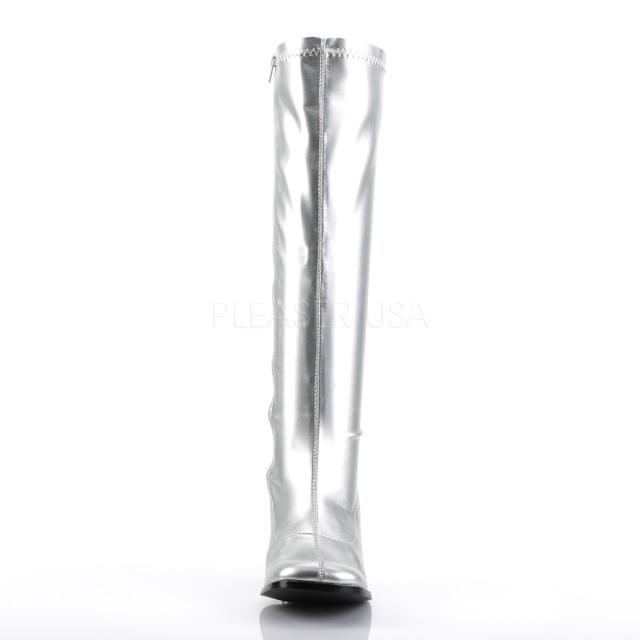 最終価格‼️✨美品✨コールハーン❣️ブーツ FUNTASMA(Pleaser) GOGO-300 シルバー/銀色 ニーハイブーツ GOGO
