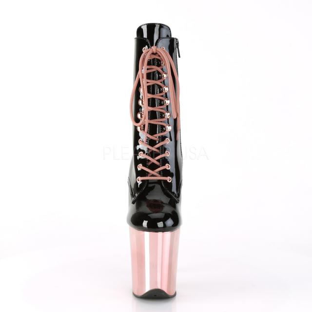 Pleaser(フラミンゴ) FLAMINGO-1020 厚底ショートブーツ 編み上げ