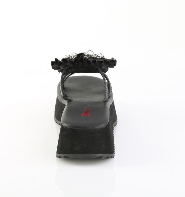 Demonia(デモニア) FLIP-16 ハートプレート ハートチェーン サンダル