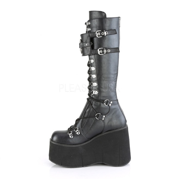 Demonia KERA-200 $$4 1/2inchPlatform Lace-Up Knee High Boots w/ Shield, Back Zip◆取り寄せ