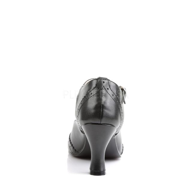 FUNTASMA (Pleaser) ラウンドトゥ キトンヒールパンプス FLAPPER-26 つや消し黒◆取り寄せ_3