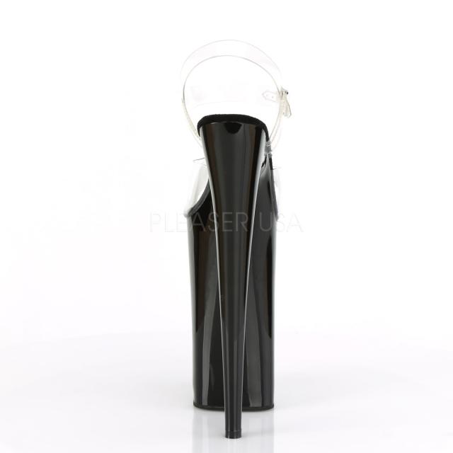 Pleaser(プリーザー) BEYOND-008 約25cmヒール 超厚底サンダル アンクルストラップ　クリア／ブラック◆取り寄せ Pleaser(プリーザー) BEYOND-008 約25cmヒール 超厚底サンダル