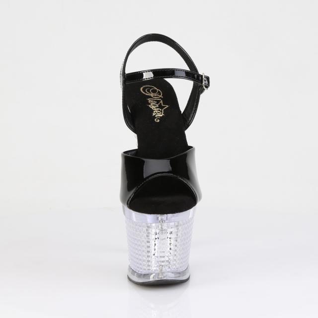 Pleaser(プリーザー) FLASHDANCE-709SPEC LEDイルミネーション ライトアップ 厚底サンダル USB充電 ブラック／クリア◆取り寄せ_1