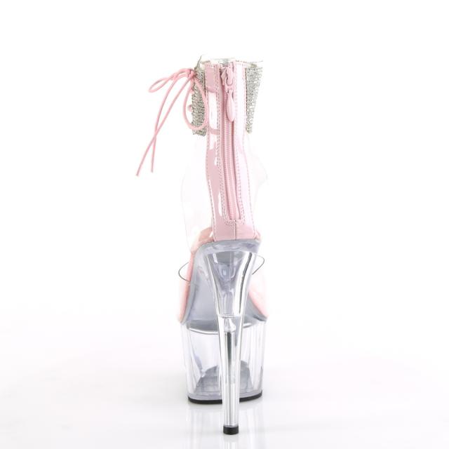 Pleaser ADORE-724RS ラインストーン アンクルカフ厚底サンダル クリア