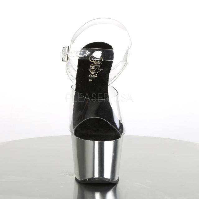 Pleaser ADORE-708 厚底サンダル Y字ストラップ プリーザー クリア