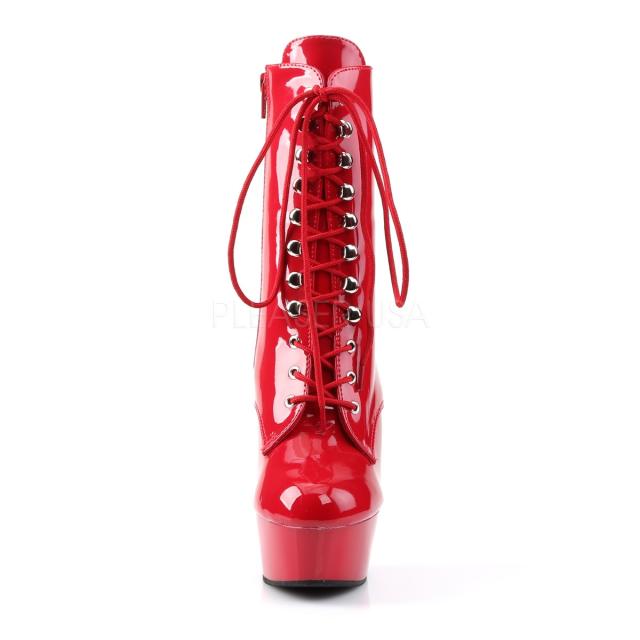 Pleaser DELIGHT-1020 6inch Lace-Up PF Ankle Boot, Side Zip◇取り寄せ