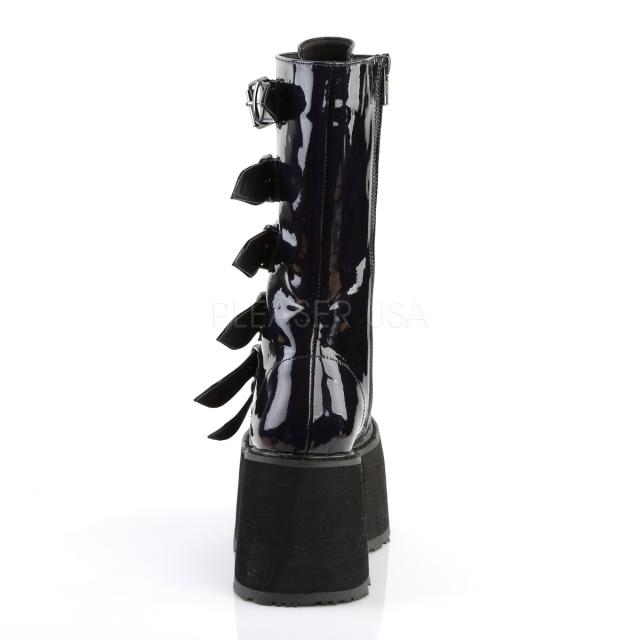 DEMONIA 6連バックルストラップミドルブーツ