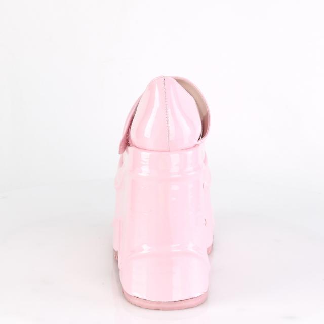 Demonia(デモニア) WAVE-32 ウェッジソール 厚底パンプス ベビーピンクホログラム◆取り寄せ Demonia(デモニア) WAVE-32 ウェッジソール 厚底パンプス ベビーピンク