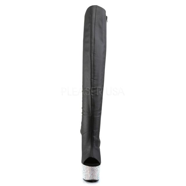 Pleaser BEJEWELED-3019DM-7 オープントゥ 背面レースアップ 厚底サイハイブーツ プリーザー◆取り寄せ_1