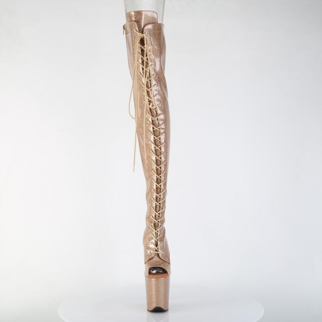 Pleaser(プリーザー) FLAMINGO-3021GP ピープトゥ レースアップサイ