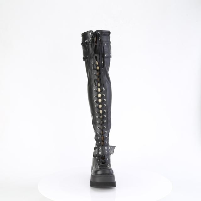 デモニア 厚底 Demonia(デモニア) SHAKER-325 ウェッジソール厚底 レースアップ