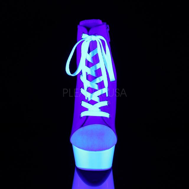 Pleaser(プリーザー) DELIGHT-600SK-02 スニーカーデザインハイヒール キャンバス素材 ブラック／ホワイト◆取り寄せ Pleaser(プリーザー) DELIGHT-600SK-02 スニーカーデザインハイヒール