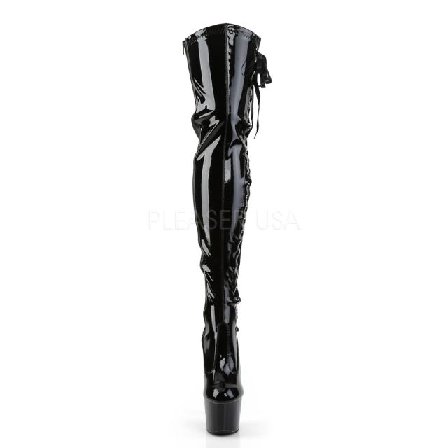 Pleaser ADORE-3050 7inch Heel, 2 3/4inch PF Thigh Boot w/Side Ribbon Lace, Side Zip◆取り寄せ_1