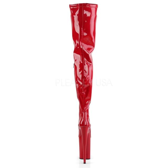 Pleaser(プリーザー) 9インチ（約23cm）ヒール 超厚底クロッチハイブーツ INFINITY-4000 エナメル赤◆取り寄せ_3