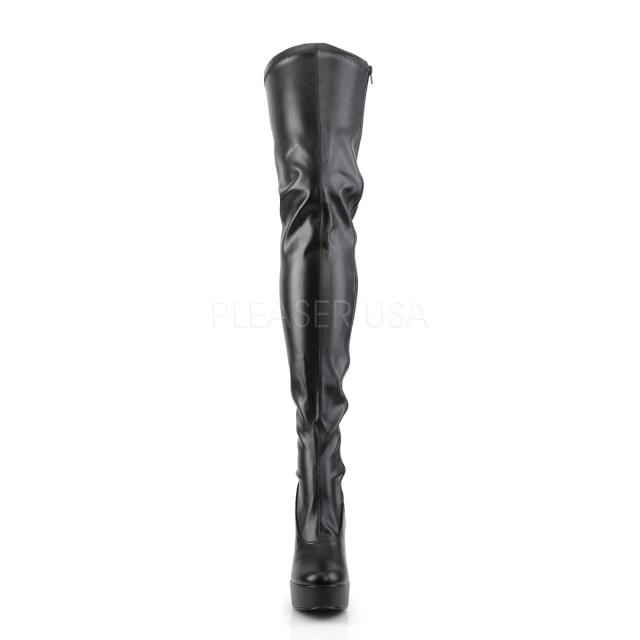 Pleaser ELECTRA-3000Z サイハイブーツ スーパーロングブーツ ひざ上丈 つや消し黒 マットブラック プリーザー◆取り寄せ_1
