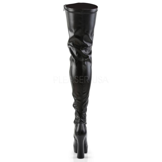 Pleaser ELECTRA-3000Z サイハイブーツ スーパーロングブーツ ひざ上丈 つや消し黒 マットブラック プリーザー◆取り寄せ_3