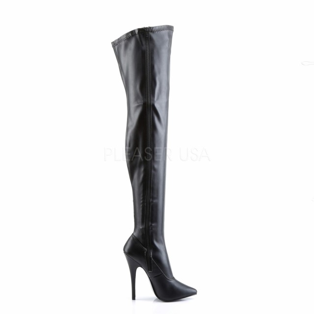 Devious DOMINA-3000 6inch Plain Stretch Thigh Boot, Side Zip◆取り寄せ