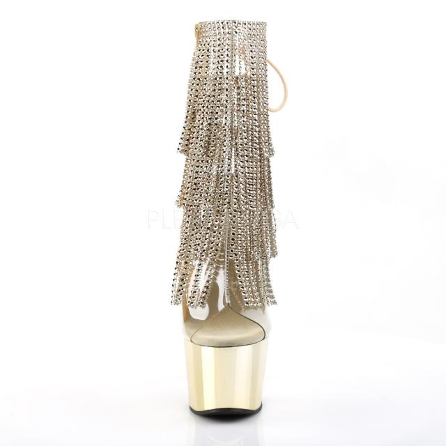 Pleaser ADORE-1017RSF オープントゥ／ヒール ラインストーンフリンジ