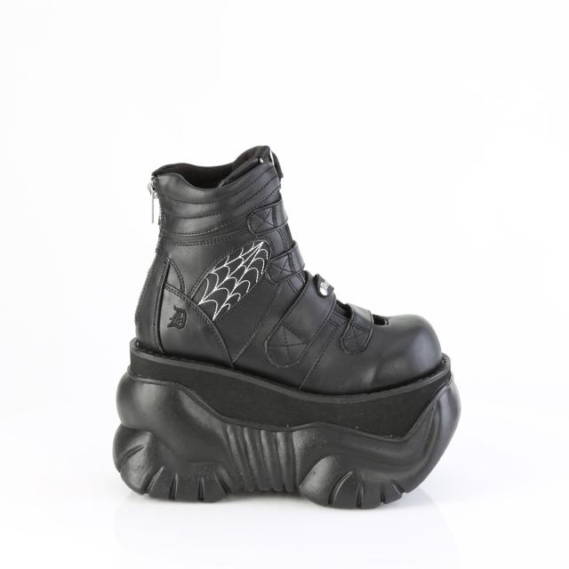 Demonia(デモニア) BOXER-70 厚底スニーカー バックZIP つや消し