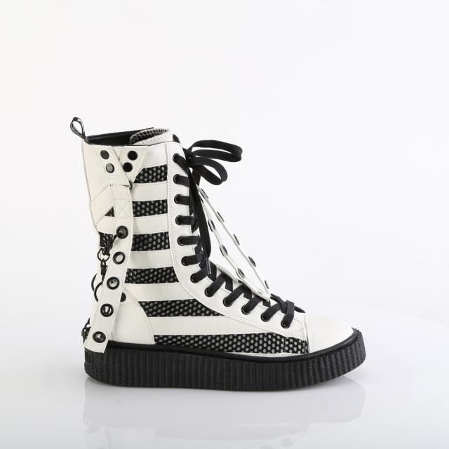 Demonia(デモニア) SNEEKER-325 クリーパー ショートブーツ ホワイト