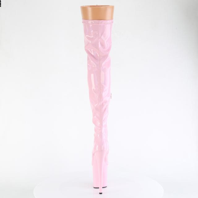 Pleaser(プリーザー) FLAMINGO-3000HWR フラミンゴ 超厚底サイハイブーツ ポールダンス ベビーピンクホロ◆取り寄せ_3