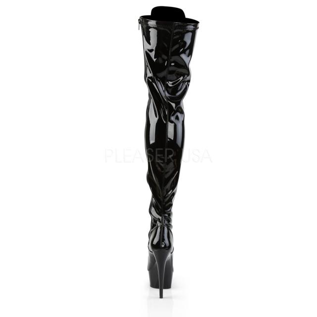 Pleaser DELIGHT-3023 6inch Heel, 1 3/4inch PF Lace-Up Stretch Thigh Boot, Side Zip◆取り寄せ_3