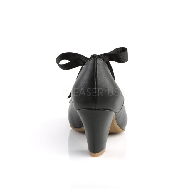 PIN UP COUTURE(Pleaser プリーザー) WIGGLE-32 シュロの葉パンプス つや消し黒いこと 無光沢黒◆取り寄せ