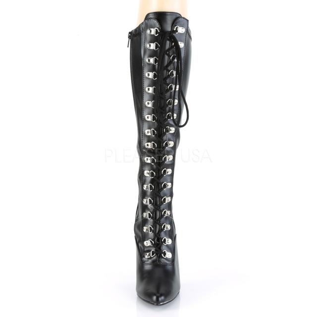 Pleaser SEDUCE-2024 5inch D-Ring Stretch Knee BT, Side Zip◆取り寄せ
