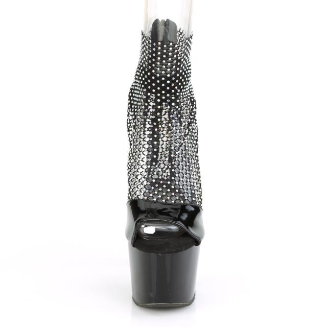 Pleaser(プリーザー) ADORE-765RM ラインストーンメッシュサンダル