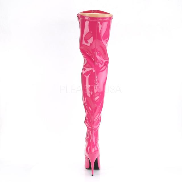 Pleaser(プリーザー) SEDUCE-3000 サイハイブーツ ピンヒール コスプレ 衣装 サイドジップ ホットピンク 約12.5cmヒール◆取り寄せ_3