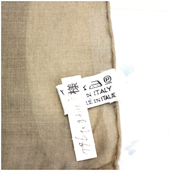 シャネル コットン 大判ストール 長方形 ブラック×グレー×カーキ ロゴ