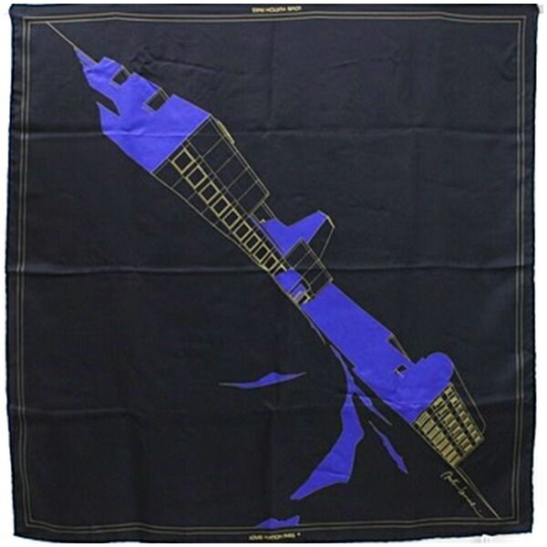 ルイ・ヴィトン シルク スカーフ ブラック 中古 Aランク Louis Vuitton | レディース 女性用 LV