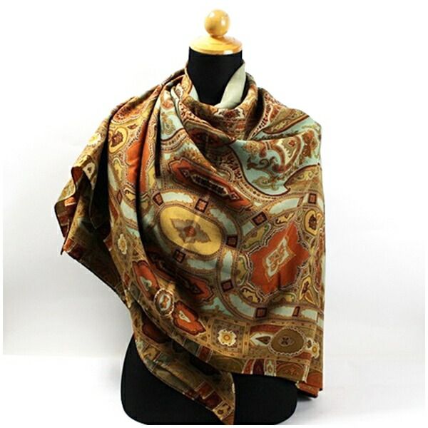 ETRO エトロ 大判 ストール ショール ペイズリー柄 ウール シルク