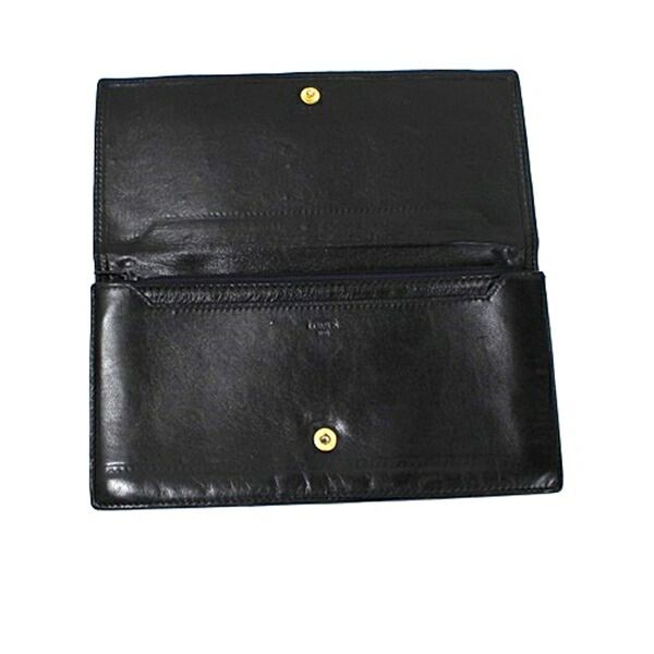 ロエベ 二つ折り長財布 レザー ブラック 中古 ABランク LOEWE 