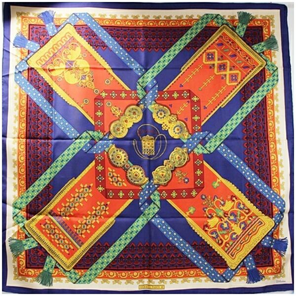 エルメス シルク スカーフ カレ90 Brins d'or 金の若枝 中古 ABランク HERMES | レディース 女性