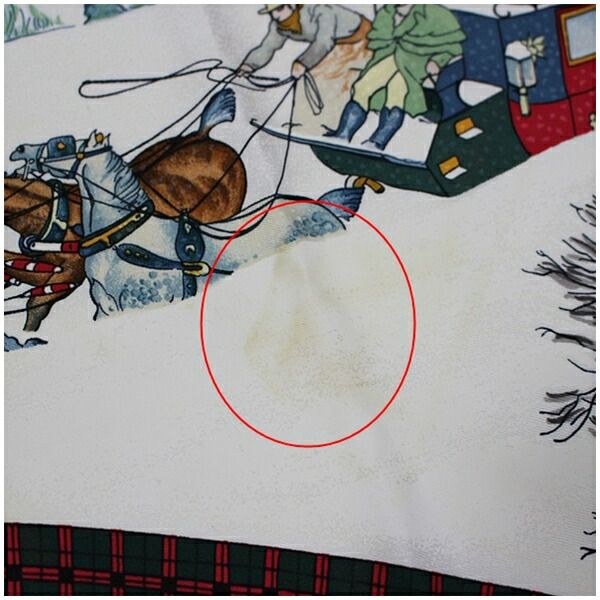 エルメス シルク スカーフ カレ90 L'HIVER EN POSTE 冬の郵便馬車 中古