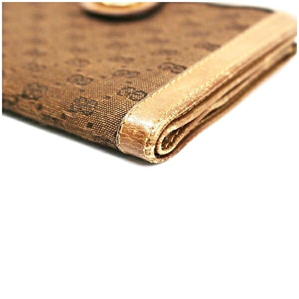 ☆ グッチ 二つ折り財布 がま口財布 ヴィンテージ ブラウン 中古 B