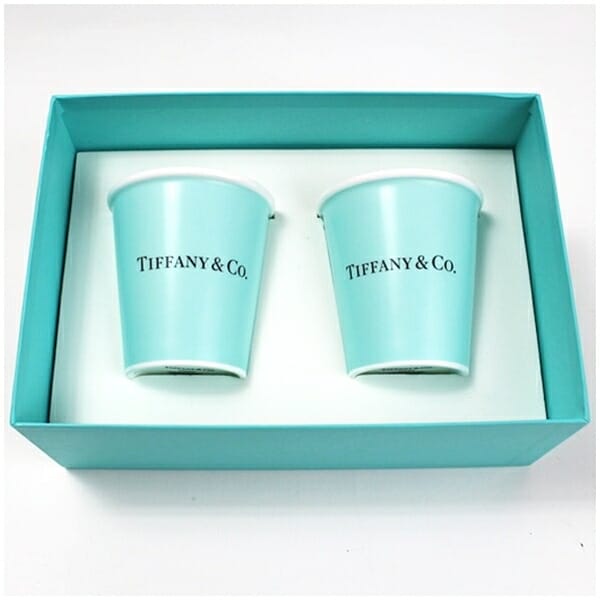 ティファニー コーヒーカップ ボーンチャイナ、2個セット ティファニー  