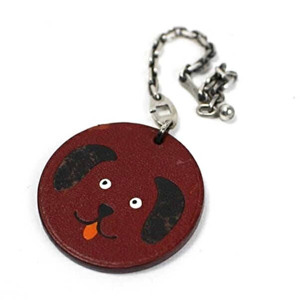 エルメス チャーム アニマル 犬 レザー 中古 ABランク HERMES